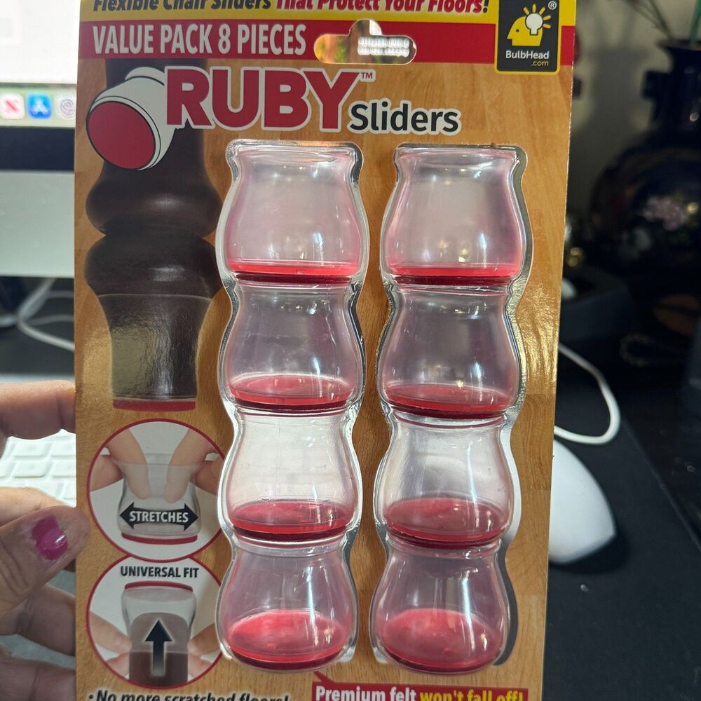Ruby Sliders As Seen On TV 8 Pack Chair Covers Originals from Bulbhead NEW